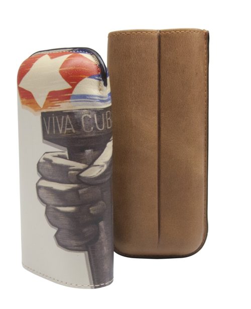 etui 2 cigares viva cuba whiskey ouvert